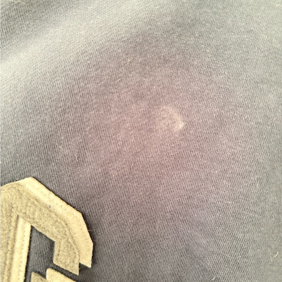 Anine Bing Tyler Oversized Appliquéd Cotton-Blend Jersey Sweatshirt Navy Large - Picture 6 of 6